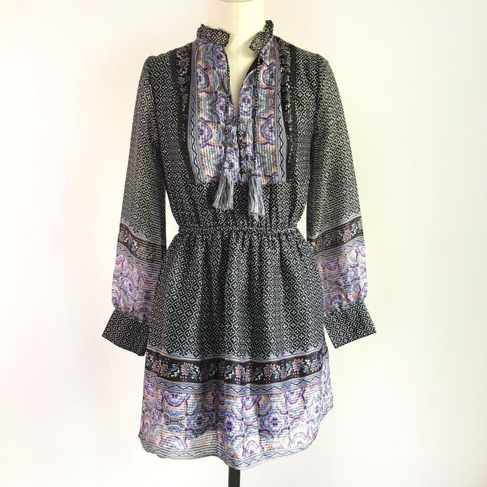 NWT Accuracy a La plage Boho Gypsy Short Dress XS